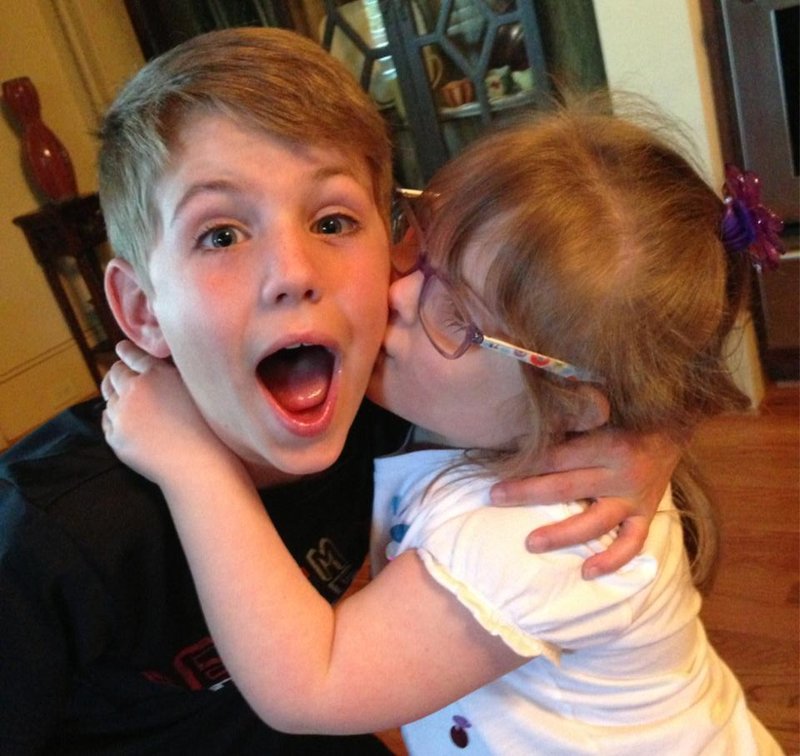 kiss by sarah his young sister