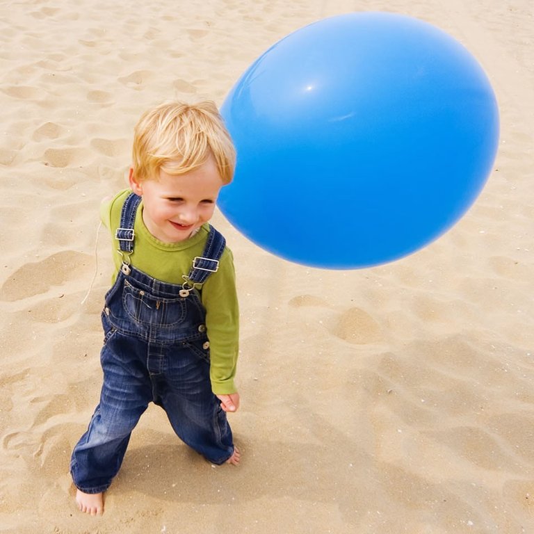 Boy with Blue Balloon
