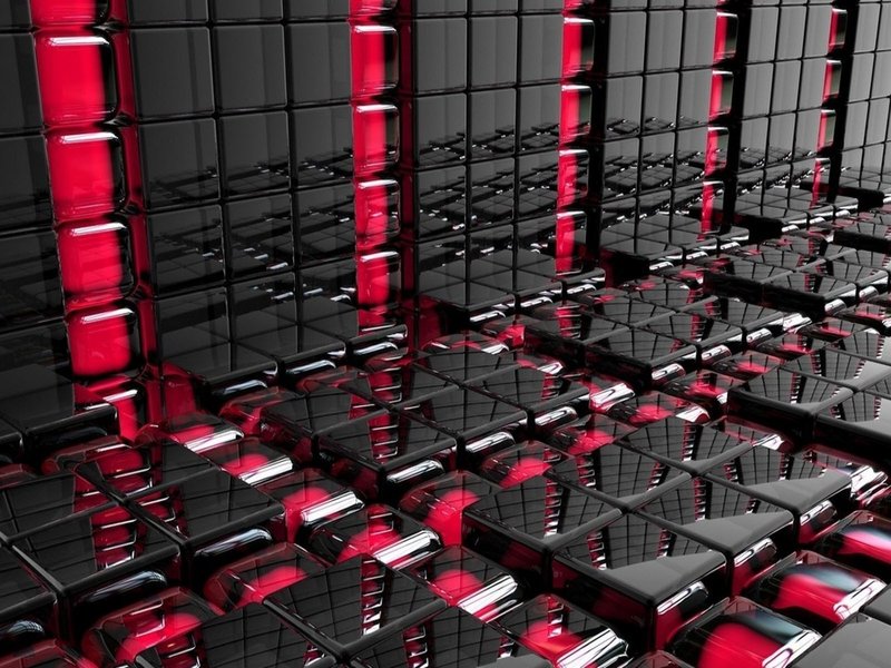 3d-wallpaper-Black-and-red-cubes