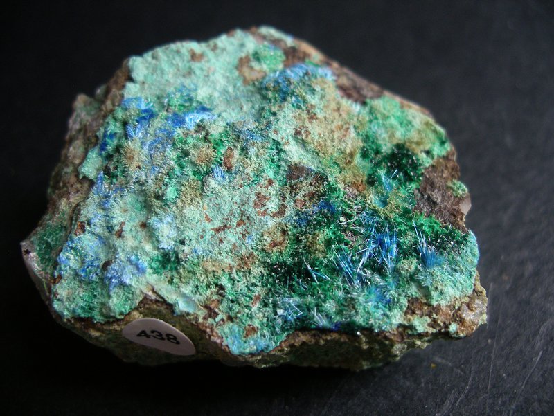 Cyanotrichite(bleue) olivenite-C