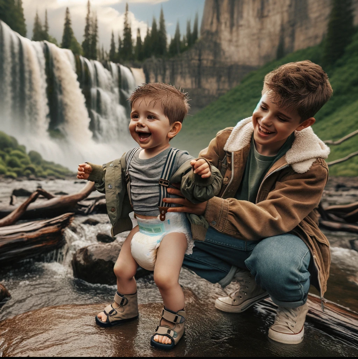 Baby boy visits waterfall.jpeg