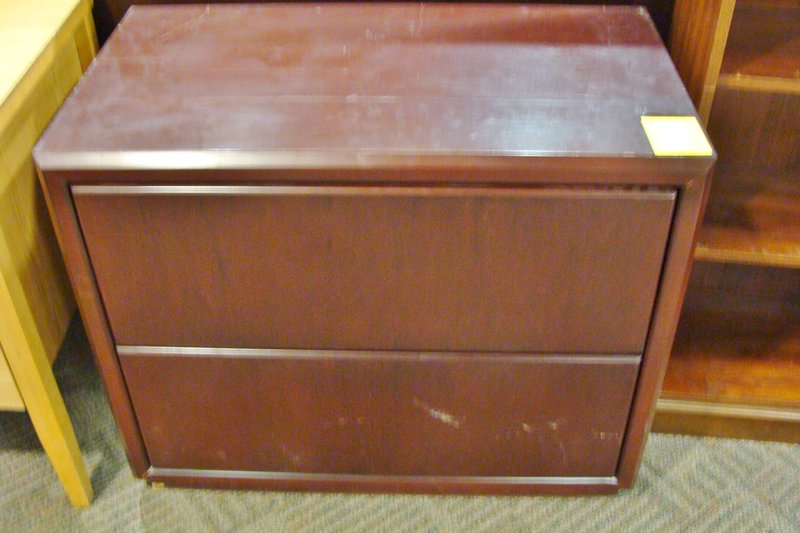 63-10 Cherry Wood File Cabinet $